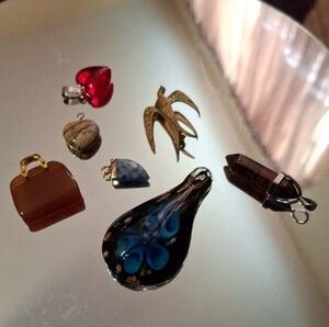 Assorted Pendant 6 pendants Collection 1 Broke Bird Brooch Lol 🤣🤣damascene